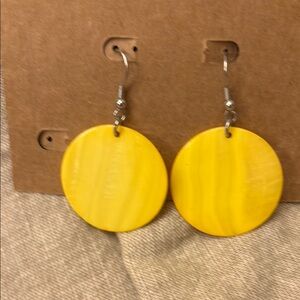 Yellow Dangle Earrings